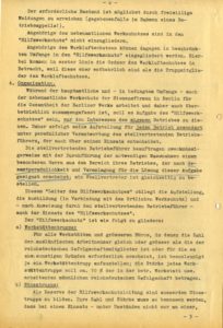 Ein Schreiben über die Arbeitsinhalte sowie Anforderungen des Hilfswerkschutzes vom 20. Juli 1943, Berlin-Siemensstadt. © Siemens Historical Institute Berlin, SAA 4266